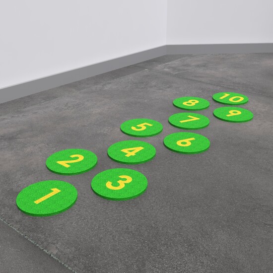 Hopscotch for play floors IKC shockabsorbing EPDM