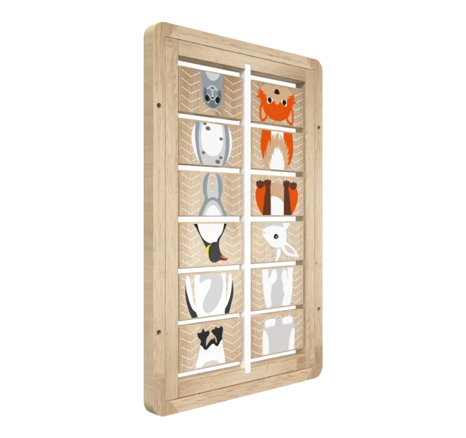 Op deze afbeelding staat wandspel Animal fusion uit de IKC wandspellen collectie