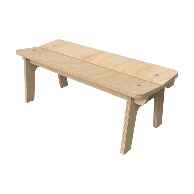 Houten bankje voor kinderen zonder rugleuning | IKC kindermeubels