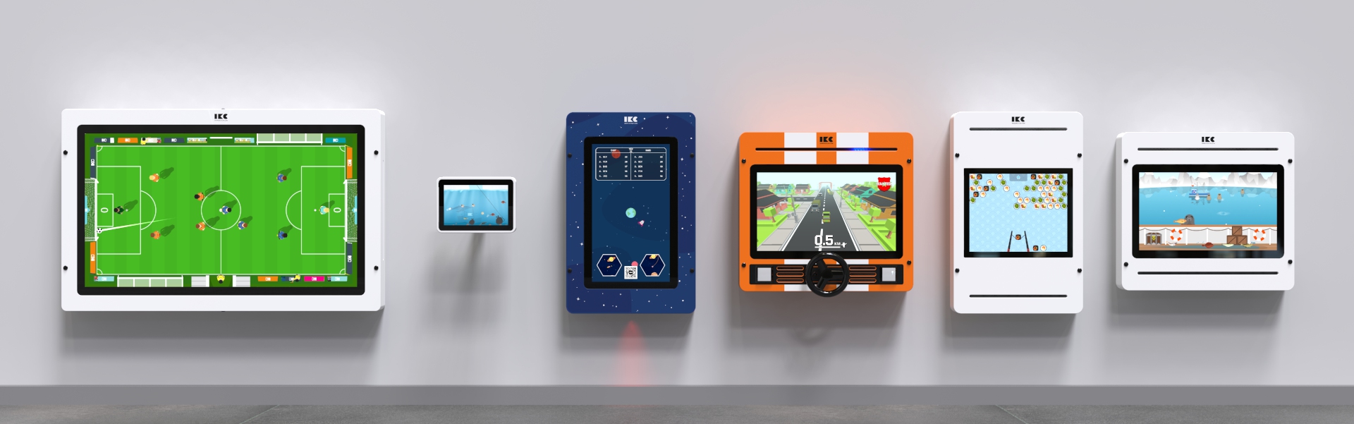 This image shows interactive play systems with IKC software