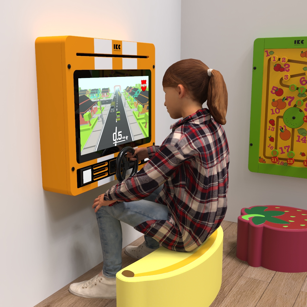 This image shows an interactive play system Delta 21 inch Nitro dash