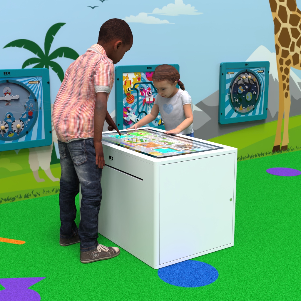 This image shows an interactive play system Delta 32 inch touchtable