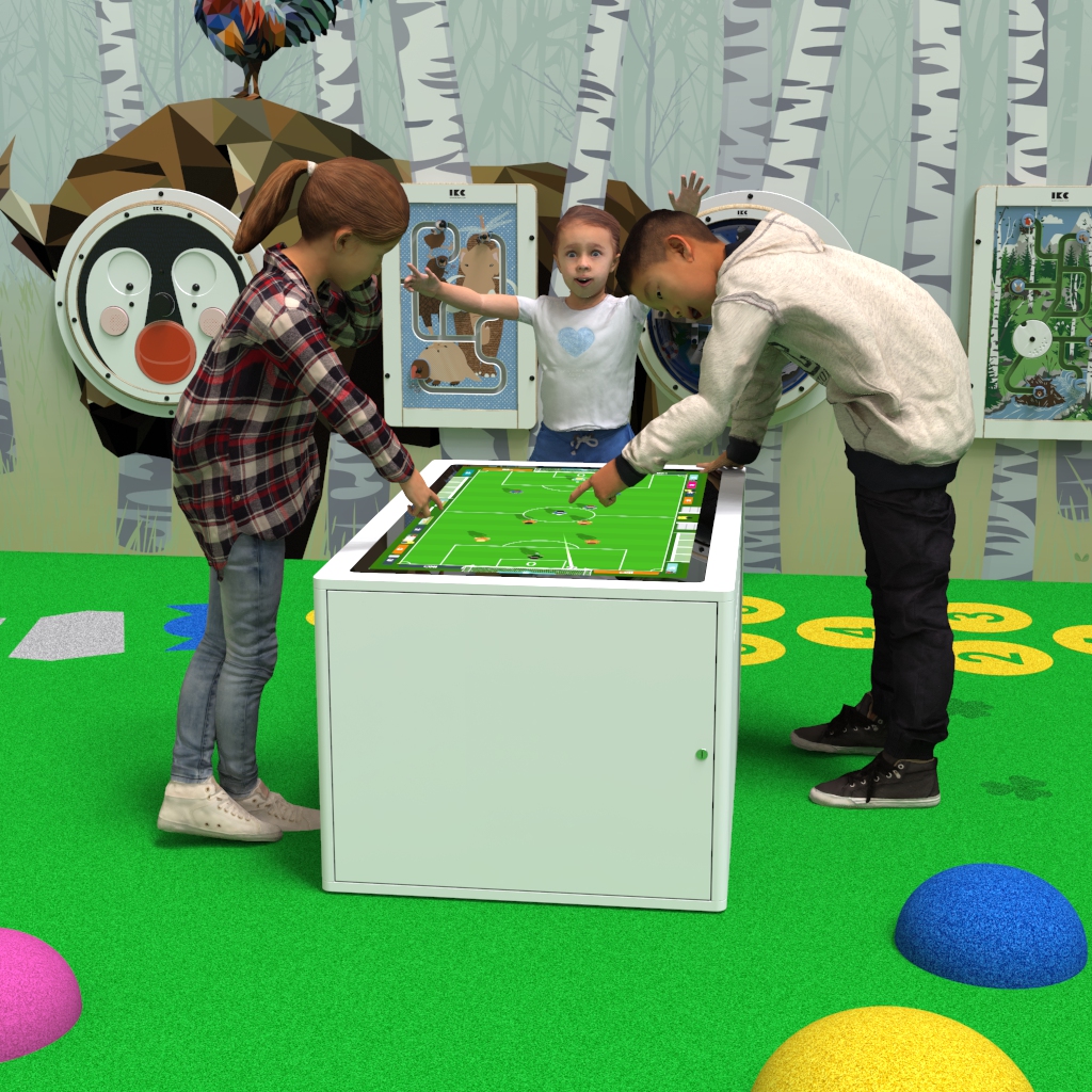 This image shows an interactive play system Delta 43 inch touchtable