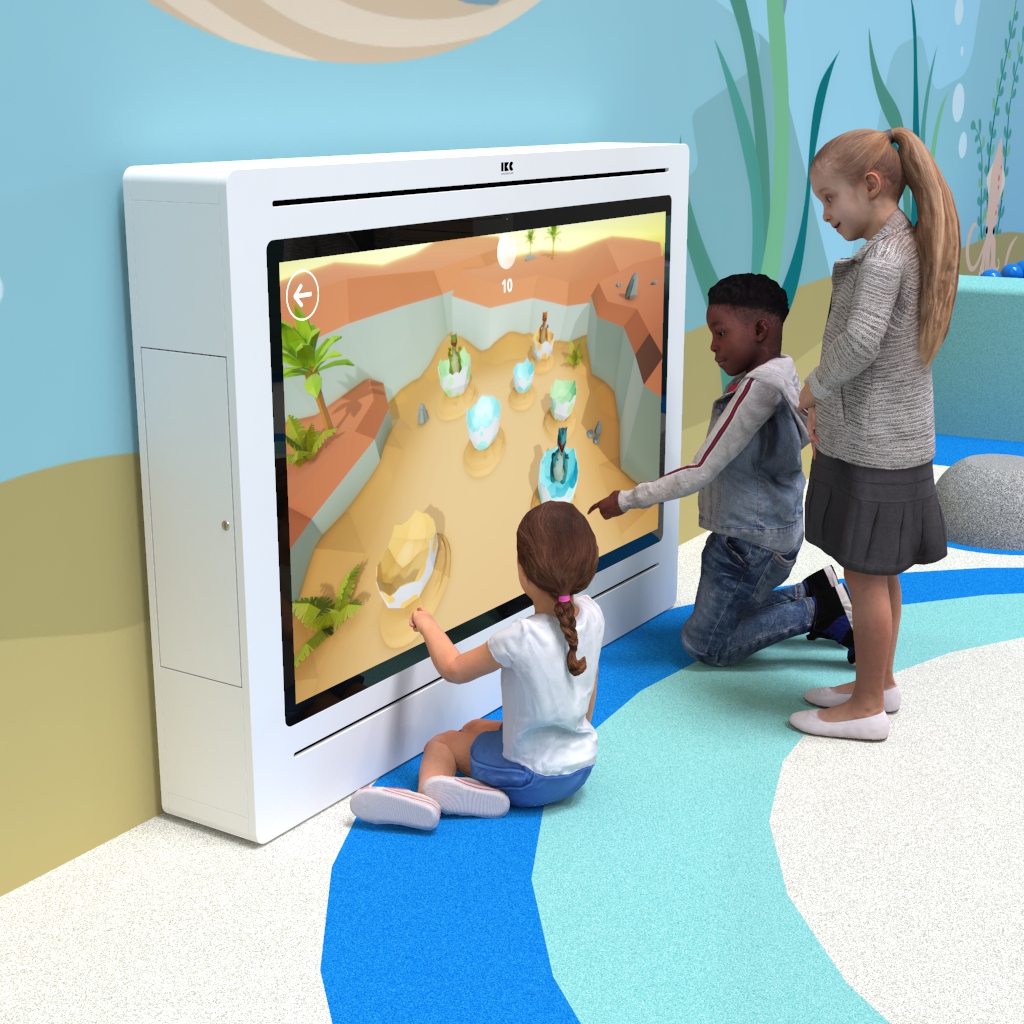 This image shows an interactive play system Delta 65 inch