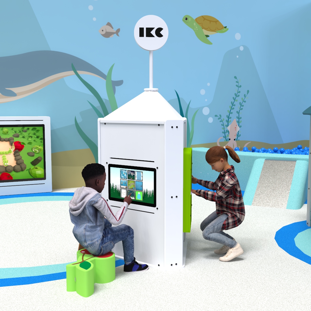 This image shows an interactive play system Playtower touch white