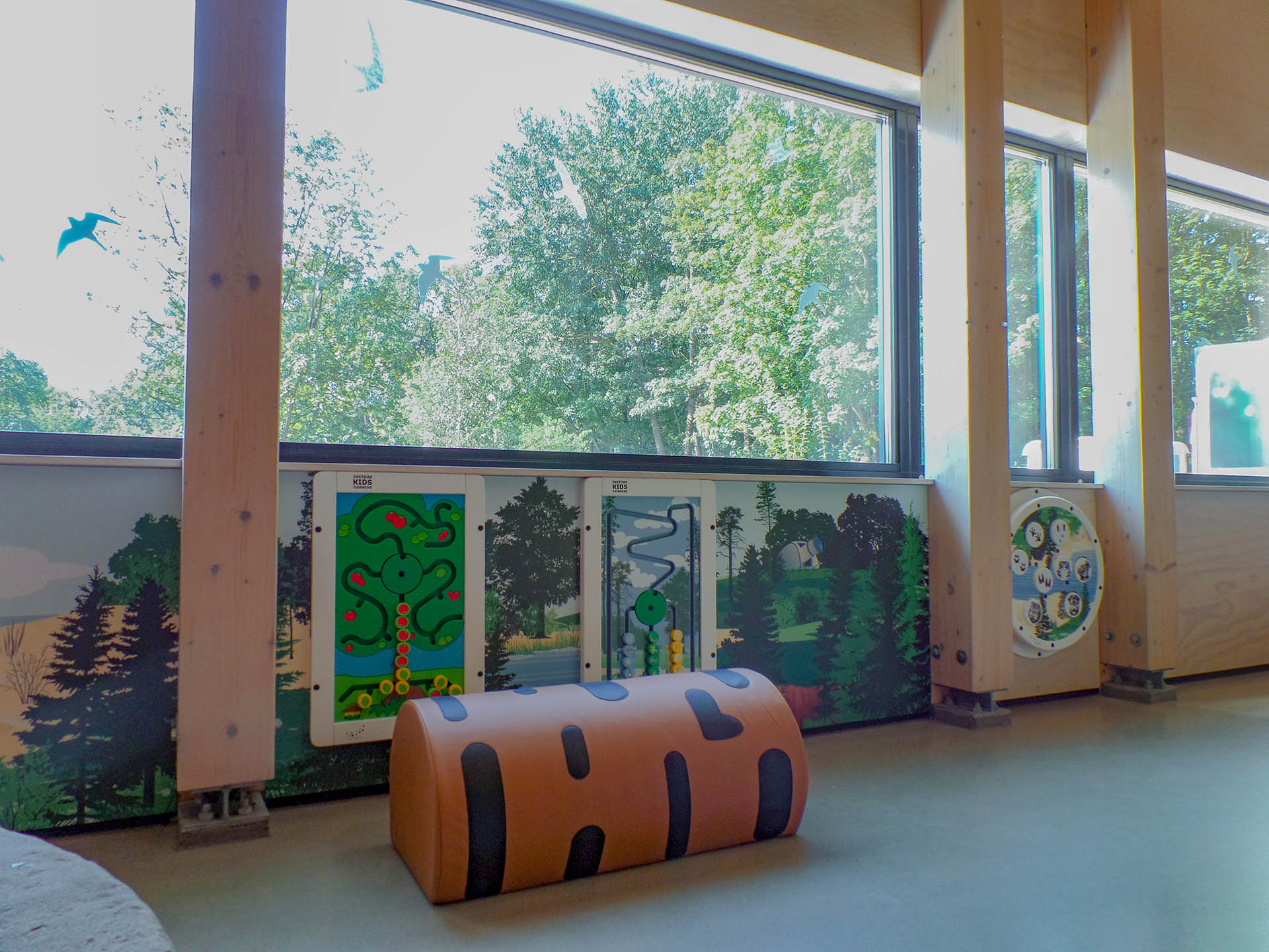 Kids corner visitors centre Kennermerduinen This picture shows a play corner in a visitors information centre of a Dutch national park