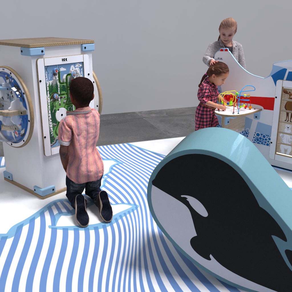 This image shows an kids corner Arctic L 12 m²