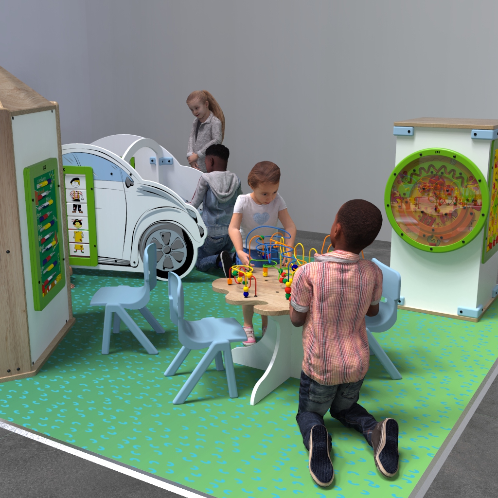 This image shows an kids corner Classic L 12 m²