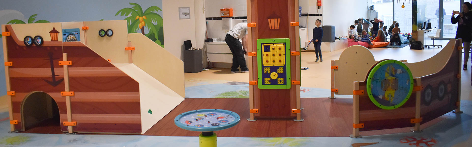 This image shows an interactive play corner daycare