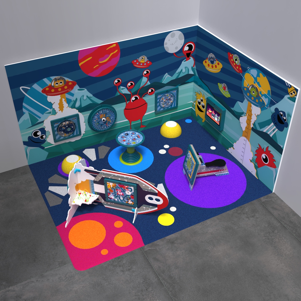 This image shows an kids corner Monster L 12 m²