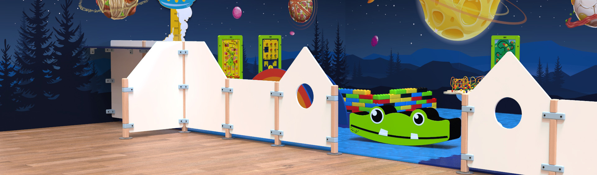 Child fences and play panels - child fence for play corners
