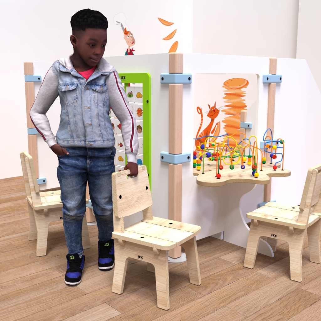 Jasje Tanzania Productiecentrum Kids chair Buxus wood | IKC Kids furniture