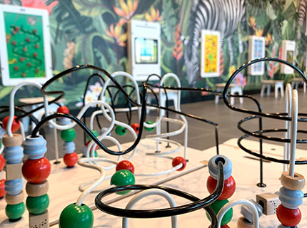 Kinderhoek als onderdeel van een tuincentrum Kinderhoek als onderdeel van een tuincentrum