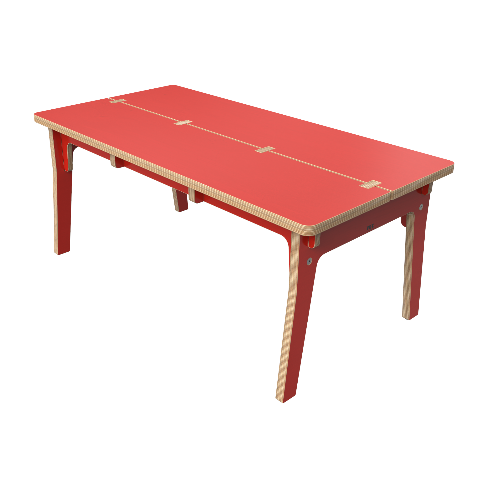 Houten tafel voor kinderen rood | IKC Kindermeubels