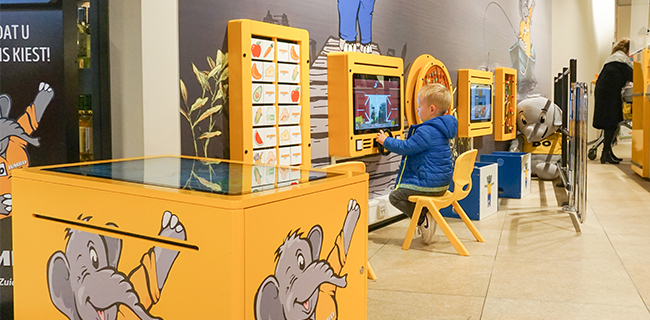 Kinderhoek in supermarkt Jumbo Els Boek in Leeuwarden