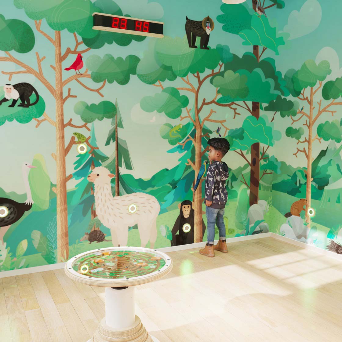 A unique play experience in your kids' corner with the experience wall