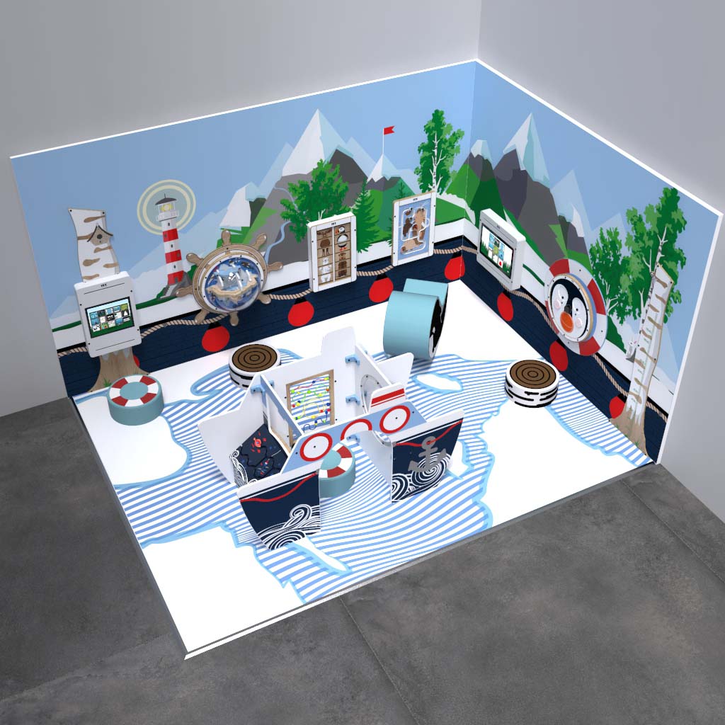 This image shows an kids corner Arctic L 12 m²