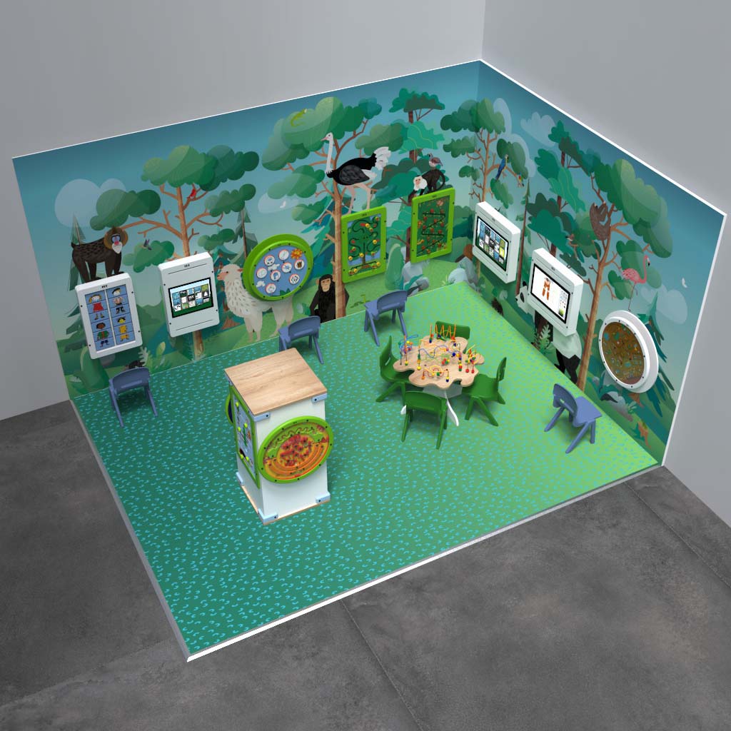 This image shows an kids corner Classic L 12 m²