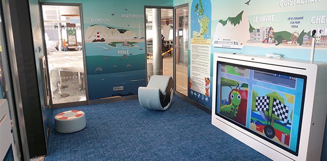 Play corner for children on cruise ship