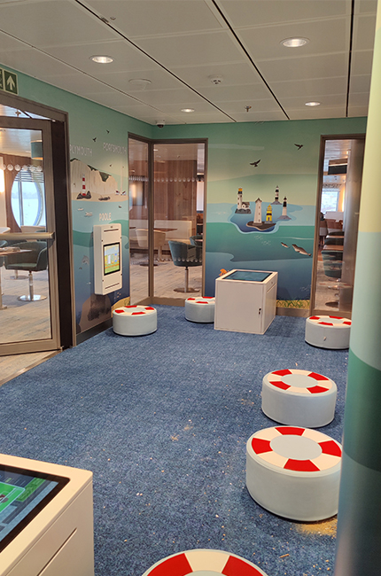 Play area with sea theme for children