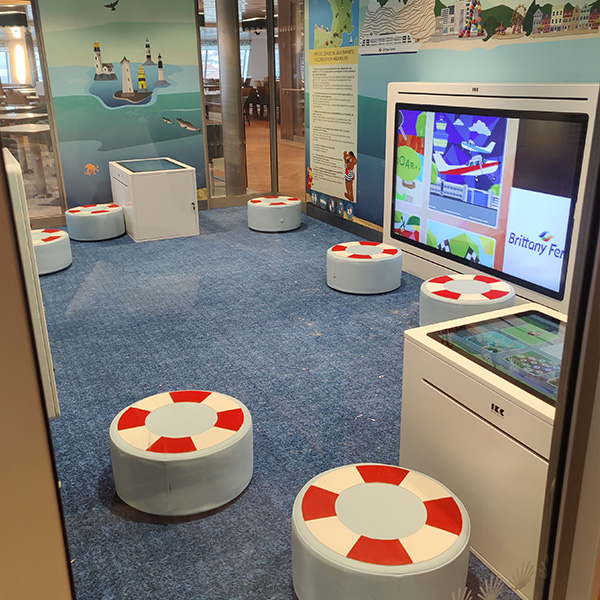 Kids corner on Brittany Ferries cruise ship