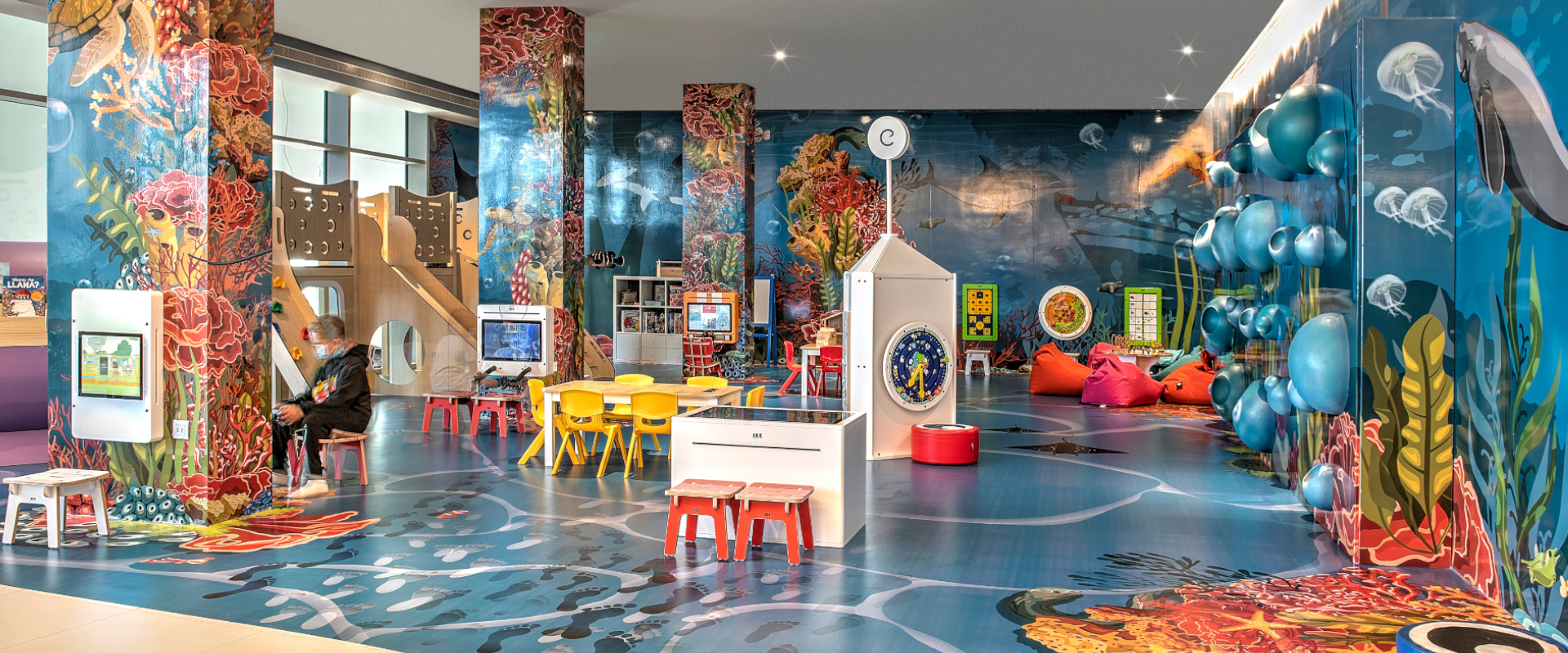 A kids indoor playground with a sea life theme for inspiration