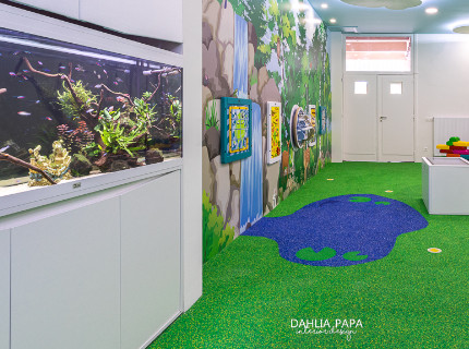 primary school children's corner with nature theme