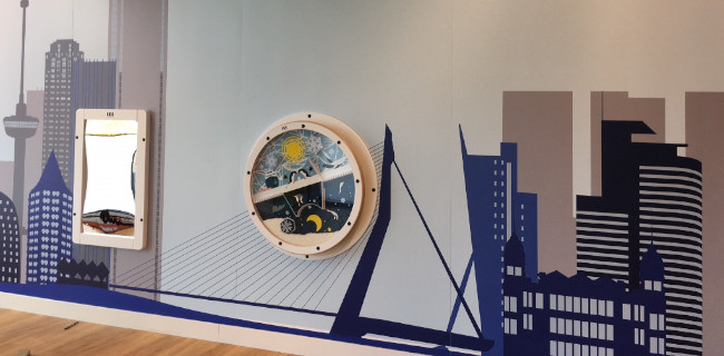 Skyline of Rotterdam on forex wall covering for a children's play area