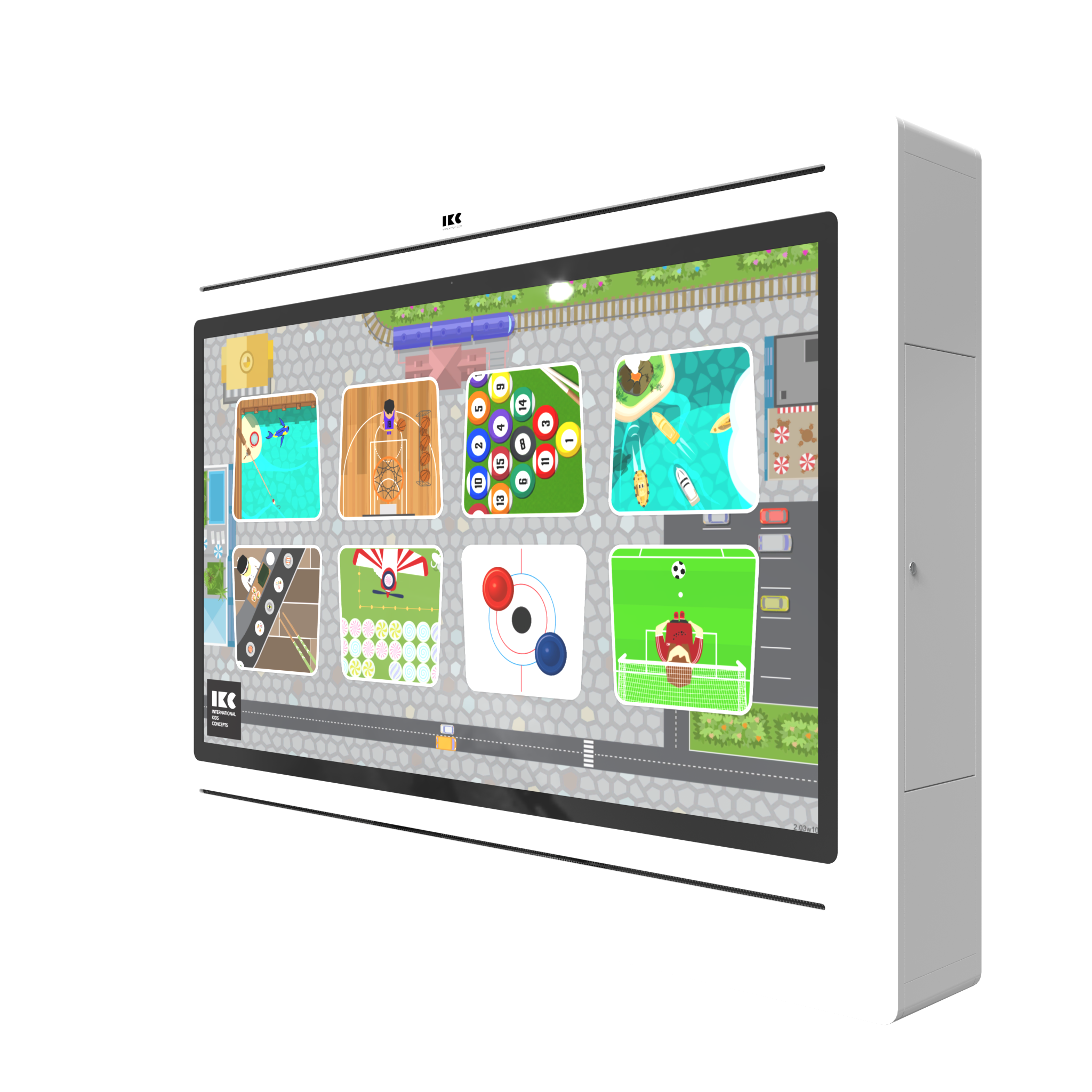 This image shows an interactive play system Delta 65 inch
