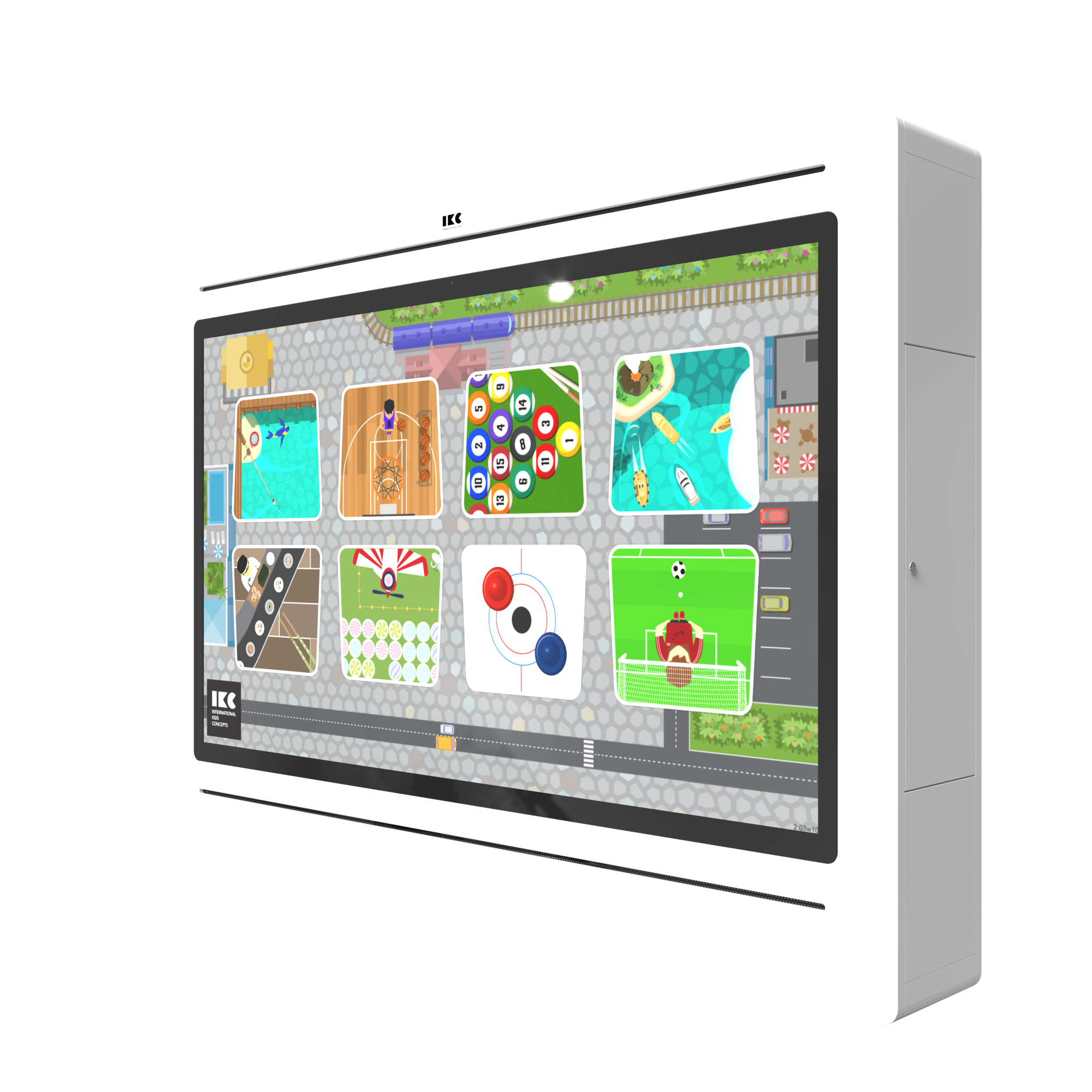 This image shows an interactive play system Delta 65 inch