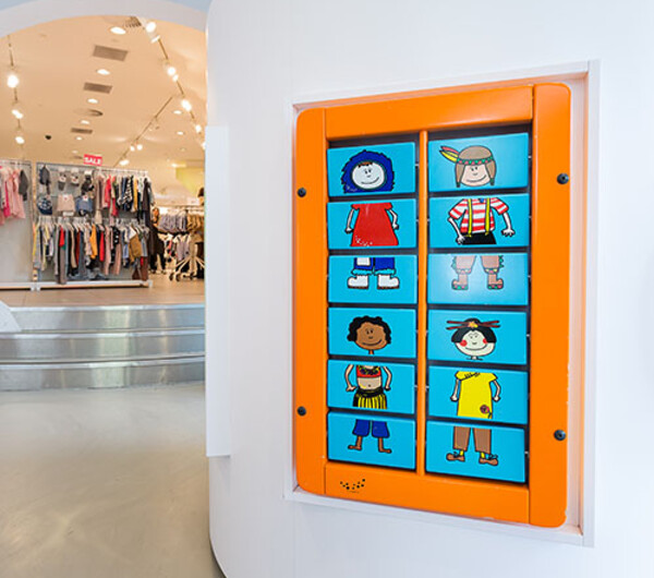 this image shows a kids corner in a H&M clothing store