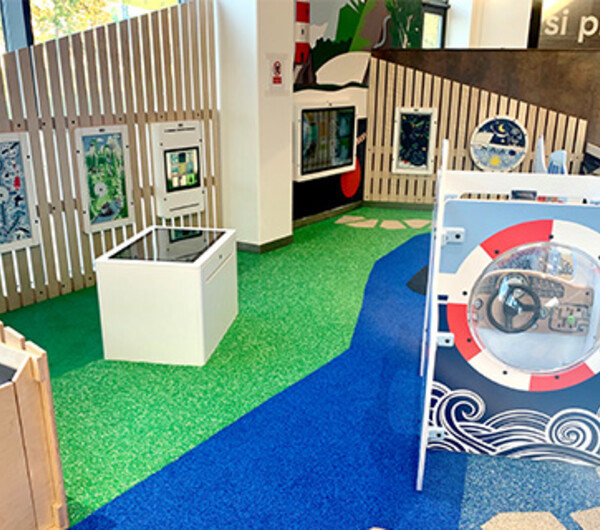 Kinderhoek als onderdeel van het winkelinterieur Kinderhoek als onderdeel van het winkelinterieur
