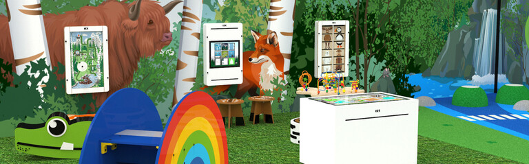 Interactive play systems for children in an IKC play corner