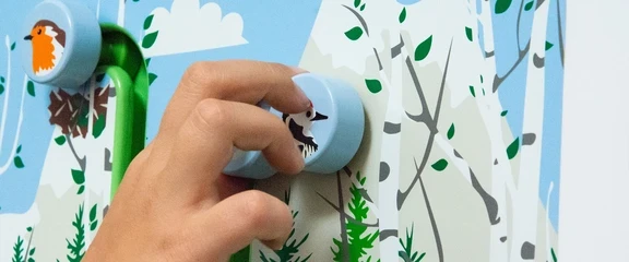 closeup of wall game in children's corner closeup of wall game in children's corner