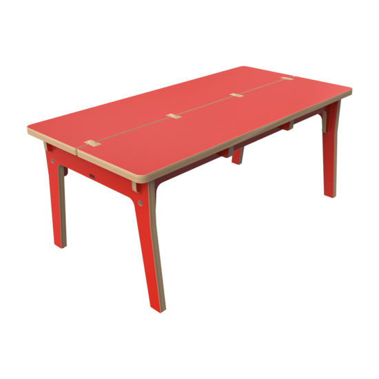 Houten tafel voor kinderen rood | IKC Kindermeubels