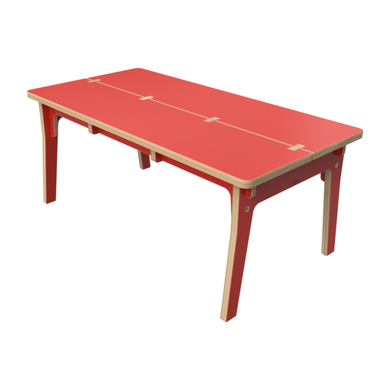 Houten tafel voor kinderen rood | IKC Kindermeubels