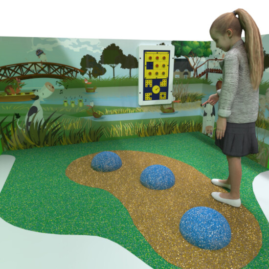 this image shows a concept of the play floor, EPDM Glitter