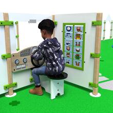 Play fence Dashboard This image shows a child playing with play fence Dashboard