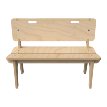 Houten bankje voor kinderen met rugleuning | IKC kindermeubels