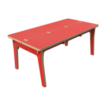 Houten tafel voor kinderen rood | IKC Kindermeubels