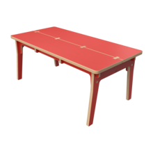 Houten tafel voor kinderen rood | IKC Kindermeubels