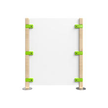 Hekwerk voor een kinderhoek groen met wit | IKC Hekwerken