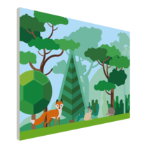 Forex wand met een bos thema voor extra beleving in een speelhoek